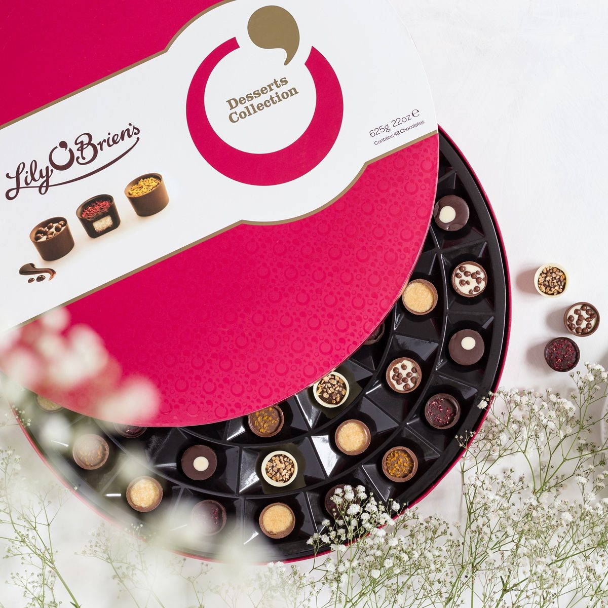 Desserts Hat Box, 48 Chocolates, 625g