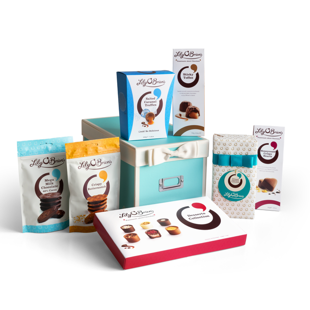 Lily O'Brien's Shoe Box Hamper, 7 Collections, 1028g
