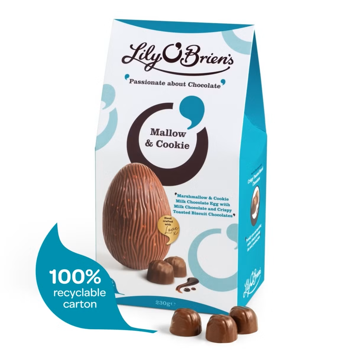 Mallow & Cookie Chocolate Egg with 4 Chocolates, 230g