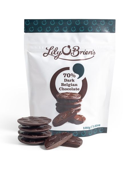 70% Dark Belgian Chocolate Share Bag, 100g