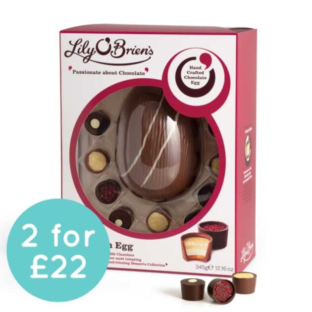 Desserts Chocolate Easter Egg with 9 Chocolates, 345g.