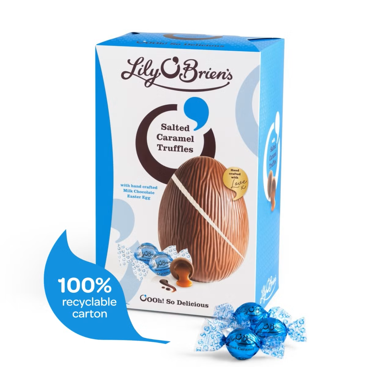 Milk Chocolate Egg with 5 Salted Caramel Truffles, 251g