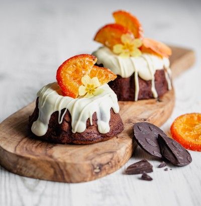 Mini Chocolate Orange Bundt Cakes