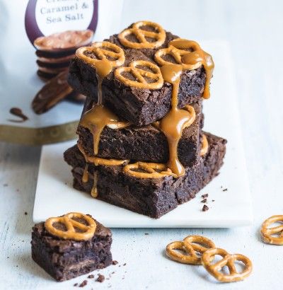 Salted Caramel Pretzel Brownies 